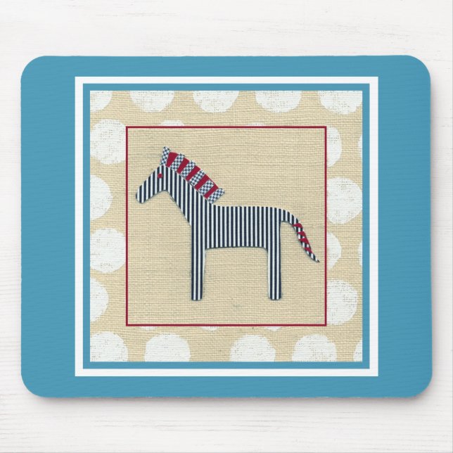 Cutout Zebra on Cream Background Mouse Mat (Front)