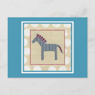 Cutout Zebra on Cream Background Postcard