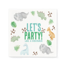 Cutr dinosaur birthday kid party Paper Napkin