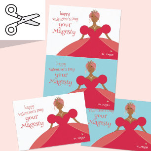 Cuttable Pretty Princess Valentines Card Pair