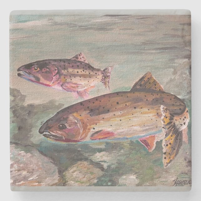 Cutthroat Trout coaster (Front)