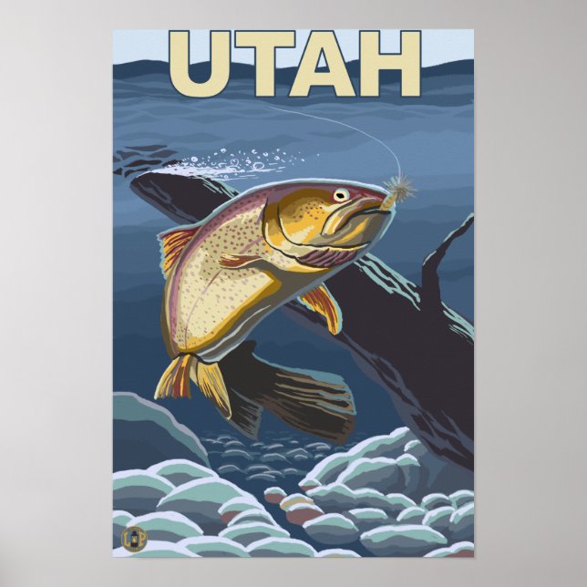 Cutthroat Trout FishingUtah Poster (Front)