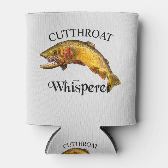 Cutthroat Trout Whisperer Light  Can Cooler (Front)