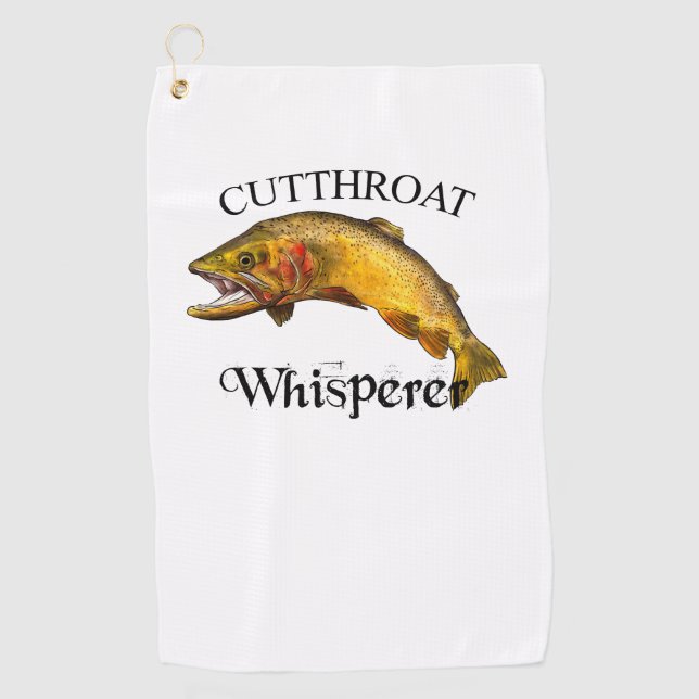 Cutthroat Trout Whisperer Light Fishing Towel (Front)