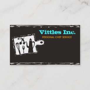 cutting board cooking utensils chef business cards