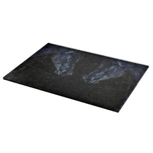 Cutting Board Glass Retro Western Horse