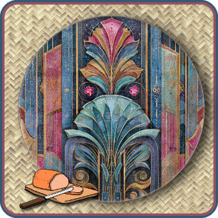CUTTING BOARD - Ornate 1920s Art Deco Design