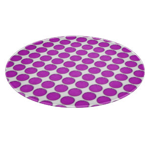 Cutting Board - Purple Dots