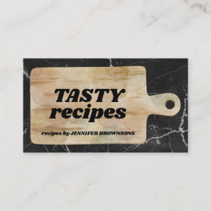 Cutting Board Rustic Cooking Marble kitchen Business Card