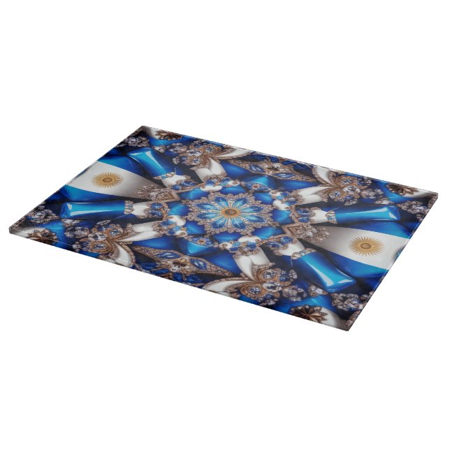 Cutting board with Argentinian Colours Design (Corner)