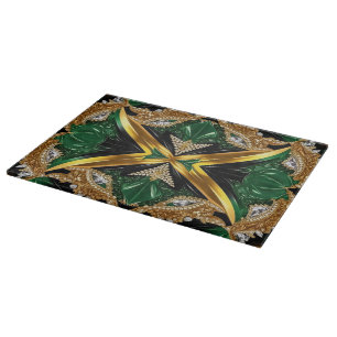 Cutting board with Jamaica Colours Design