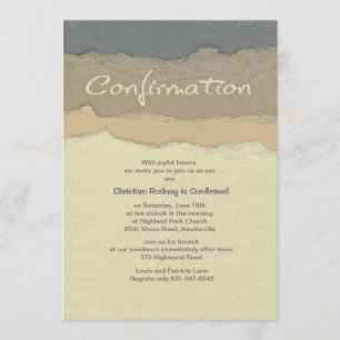 Cutting Edge Confirmation Invitation