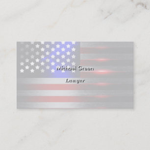 Cutting Edge Laser Cut American Flag 1 Business Card