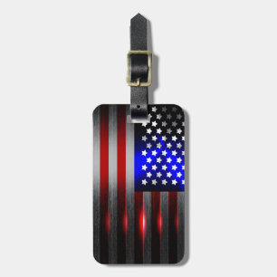 Cutting Edge Laser Cut American Flag 1 Luggage Tag