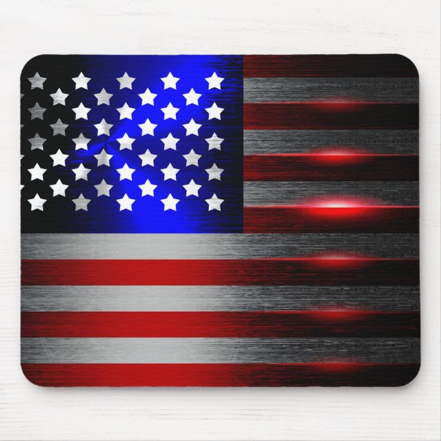 Cutting Edge Laser Cut American Flag 1 Mouse Mat (Front)