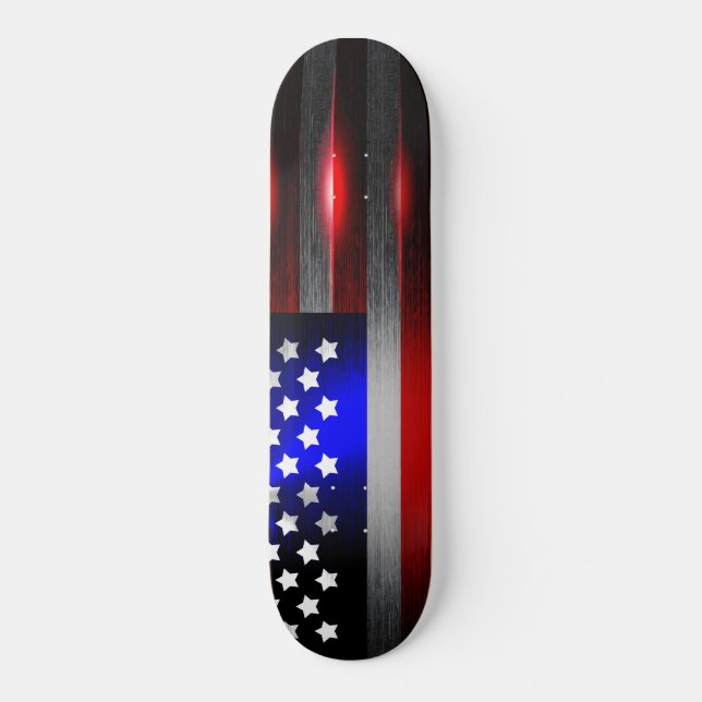 Cutting Edge Laser Cut American Flag 1 Skateboard (Front)