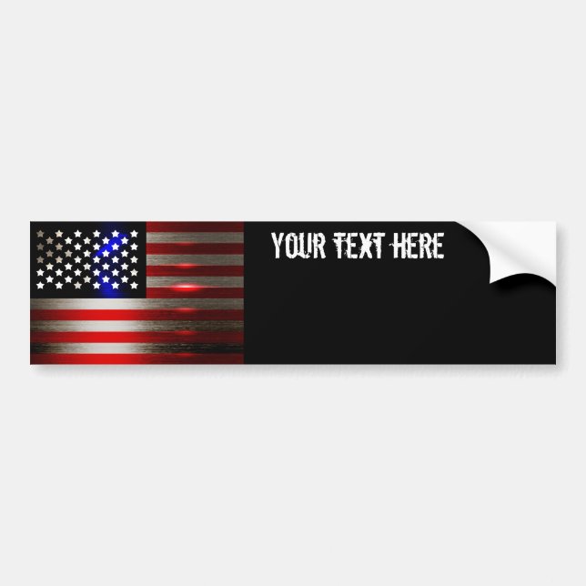 Cutting Edge Laser Cut American Flag 2 Bumper Sticker (Front)