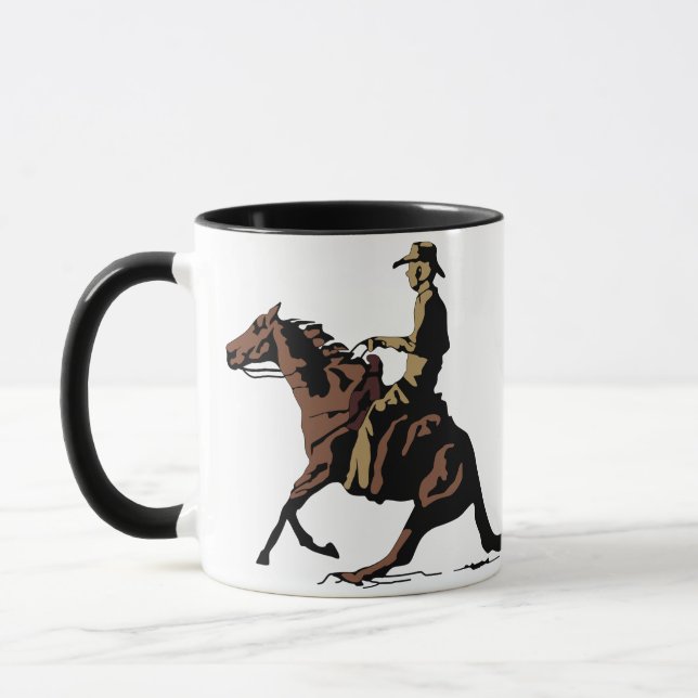 Cutting Horse Mug (Left)
