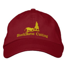 Cutting Horse with Cow Silhouette Cap