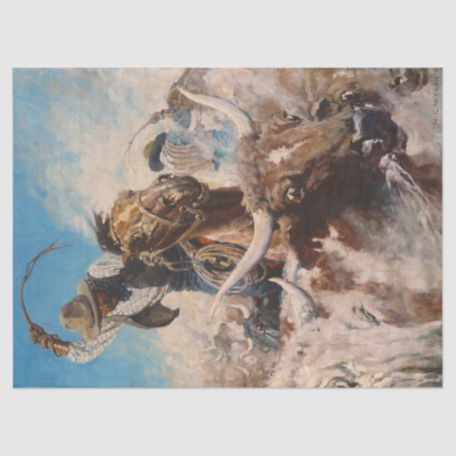 Cutting Out by Newell Convers Wyeth Tissue Paper (Front)