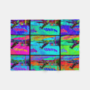 Cutting the Ramp - Stunt Scooter Rider Fleece Blanket