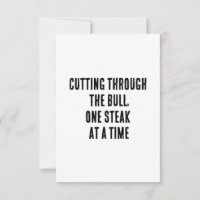 Cutting through the bull, one steak at a time