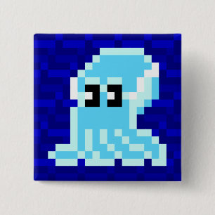 Cuttle Scuttle Blue Cuttlefish Badge