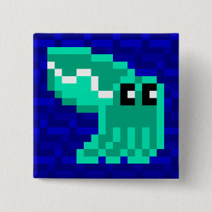 Cuttle Scuttle Lulu the Green Cuttlefish Badge