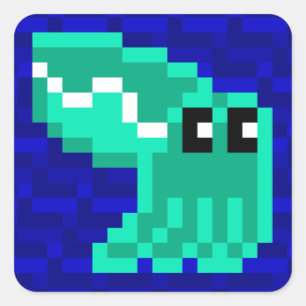 Cuttle Scuttle Lulu the Green Cuttlefish Sticker