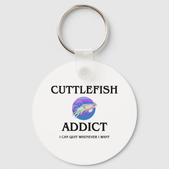 Cuttlefish Addict Key Ring (Front)