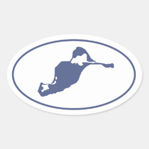 Cuttyhunk Island Oval  Sticker