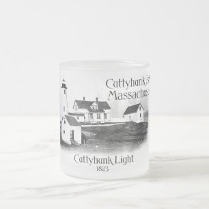 Cuttyhuunk Light - Massachusetts Frosted Glass Coffee Mug