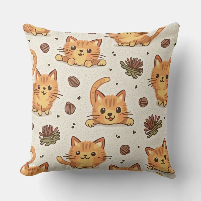 Cuty cat pillow cushion (Front)