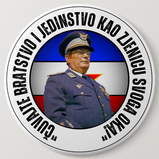 Čuvajmo bratstvo i jedinstvo kao zjenicu svoga oka 6 cm round badge (Front)