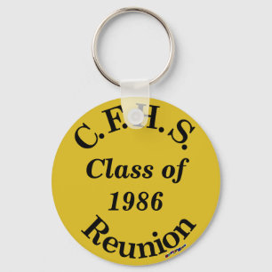 Cuyahoga Falls High School Reunion - gold key Key Ring