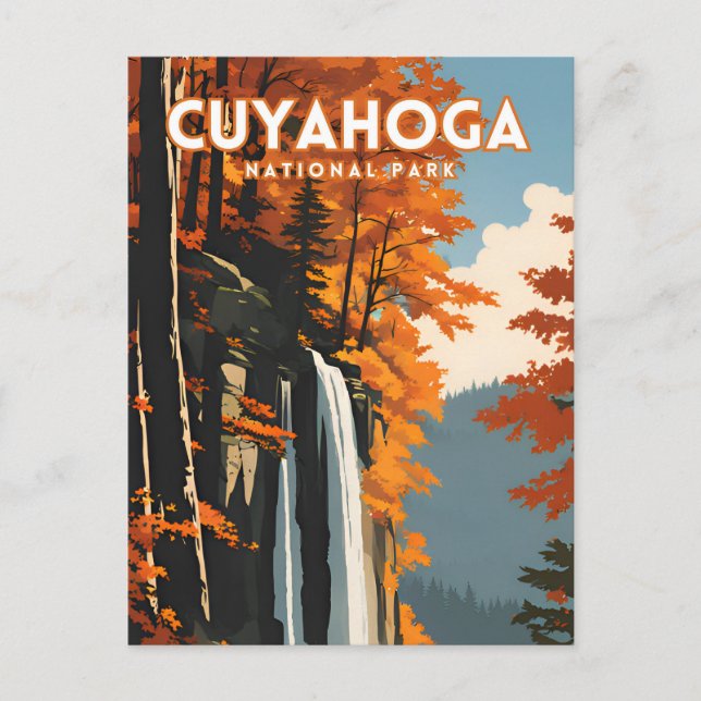Cuyahoga National Park Travel Poster Postcard (Front)