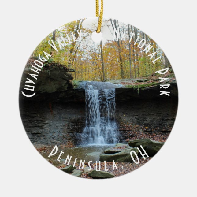Cuyahoga Valley National Park Ceramic Tree Decoration (Front)