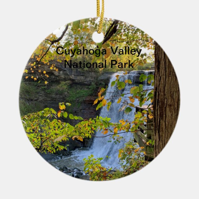Cuyahoga Valley National Park Ceramic Tree Decoration (Front)
