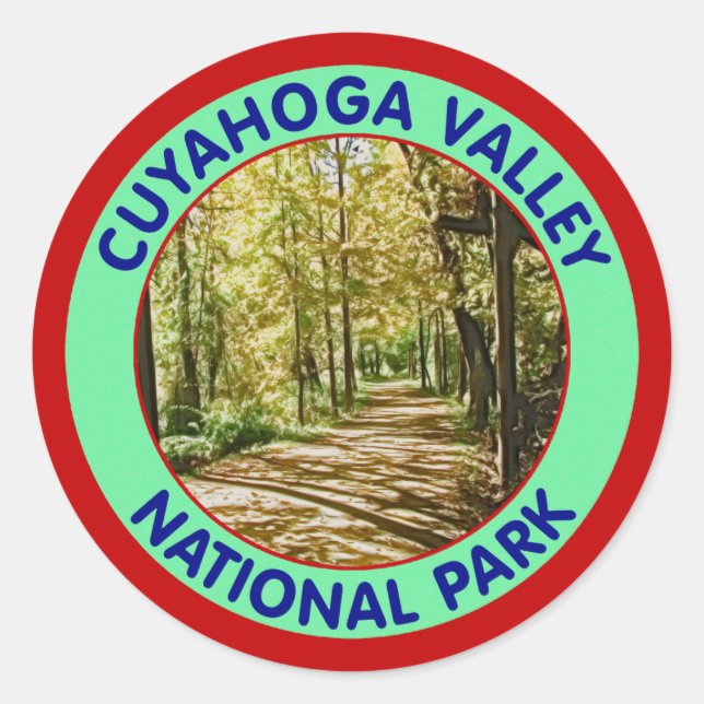 CUYAHOGA VALLEY NATIONAL PARK CLASSIC ROUND STICKER (Front)