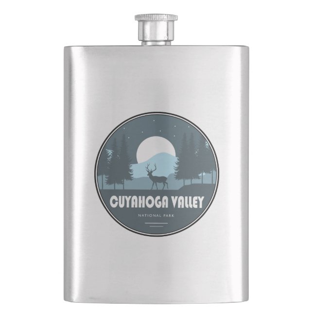 Cuyahoga Valley National Park Deer Hip Flask (Front)