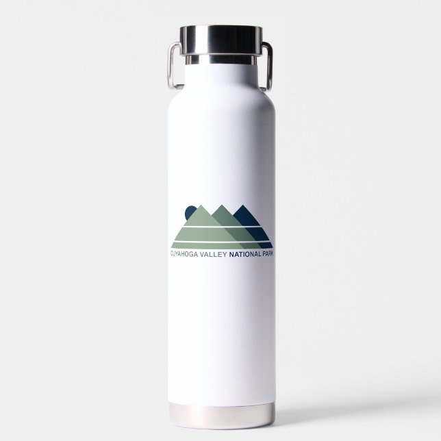 Cuyahoga Valley National Park Mountain Sun Water Bottle (Front)