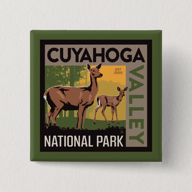 Cuyahoga Valley National Park | Ohio 15 Cm Square Badge (Front)
