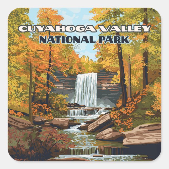 Cuyahoga Valley National Park Ohio Cleveland Square Sticker (Front)