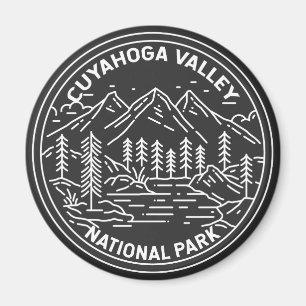 Cuyahoga Valley National Park Ohio Monoline  Magnet