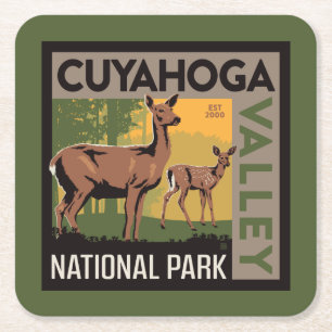 Cuyahoga Valley National Park Ohio Square Paper Coaster