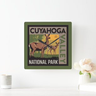 Cuyahoga Valley National Park   Ohio Square Wall Clock