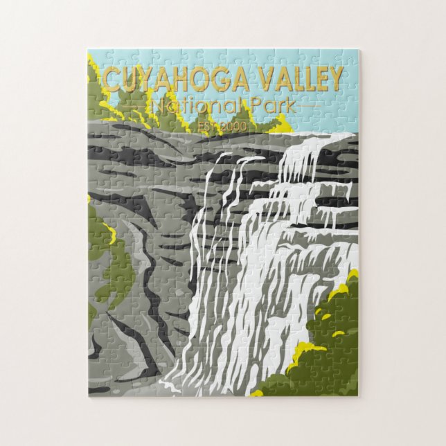  Cuyahoga Valley National Park Ohio Vintage Jigsaw Puzzle (Vertical)