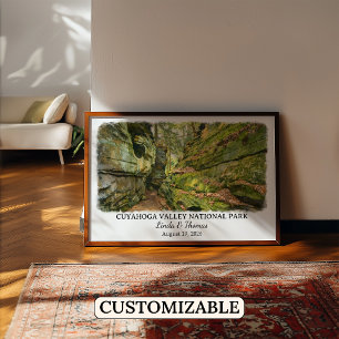 Cuyahoga Valley National Park Ohio Watercolor Poster