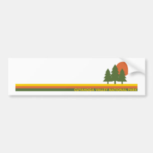 Cuyahoga Valley National Park Pine Trees Sun Bumper Sticker