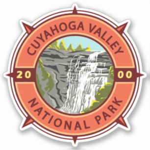 Cuyahoga Valley National Park Retro Compass Emblem